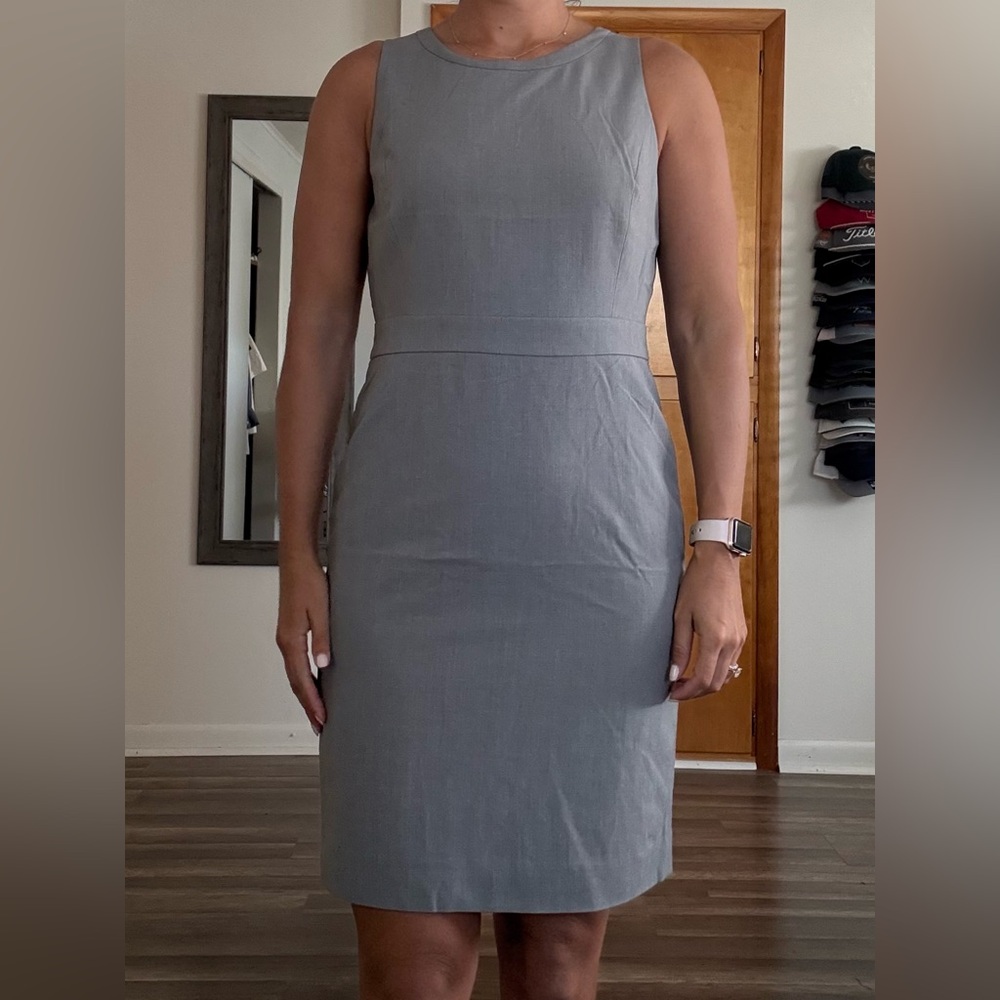 J. Crew Classic Gray Midi Dress